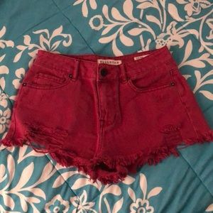 Bullhead High Rise Denim Shorts